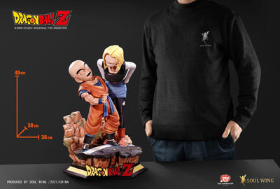 Krillin and Android 18 1/4 Scale Statue