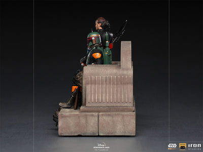 The Mandalorian - Boba Fett and Fennec Shand on Throne Deluxe Art Scale 1/10