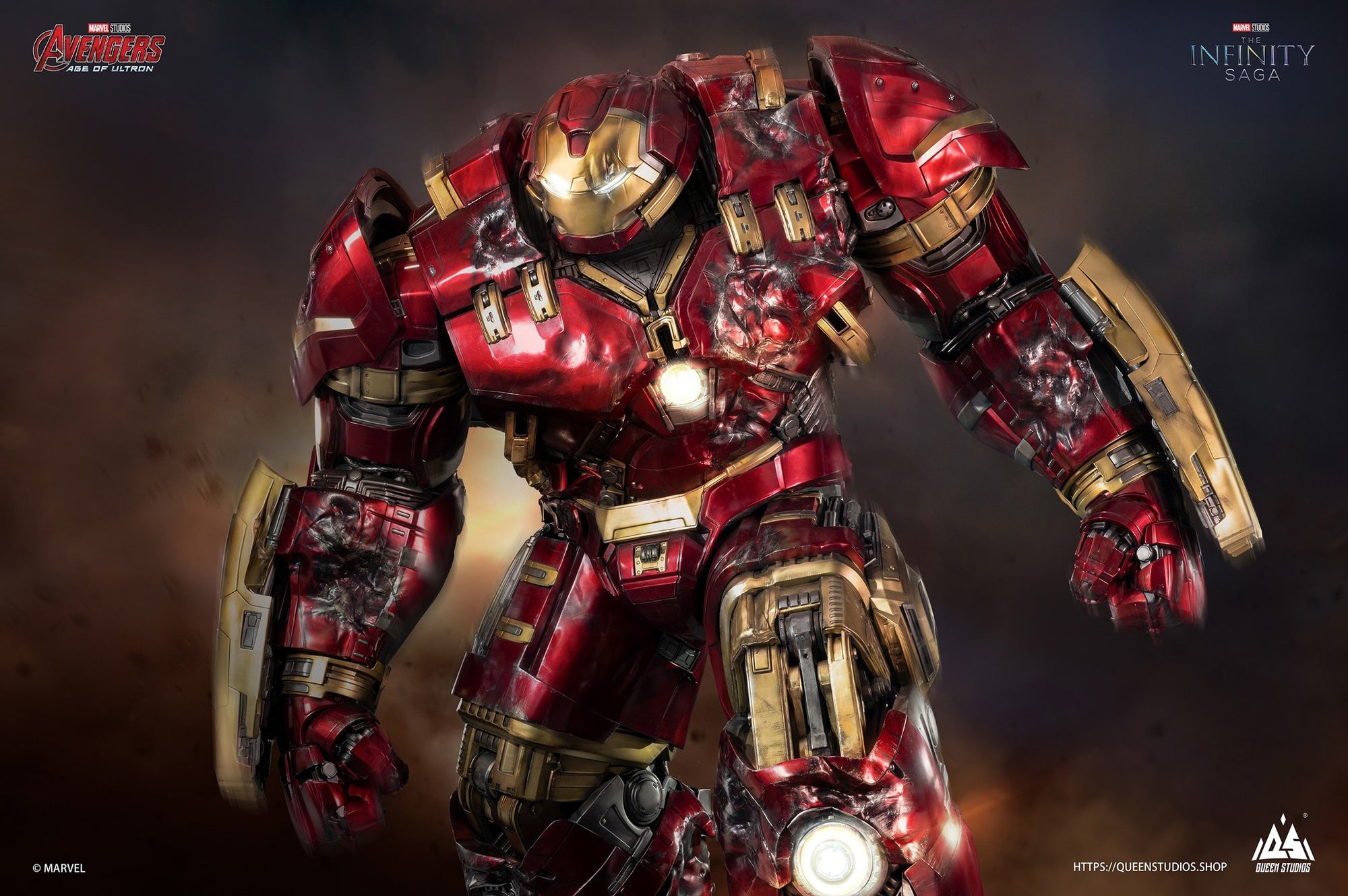 Monumental Espacio cibernético alojamiento Iron Man Mark 44 (Hulkbuster) Life-Size statue - Spec Fiction Shop