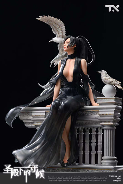 Waiting at the Temple (Black Version) 1/4 Scale Statue