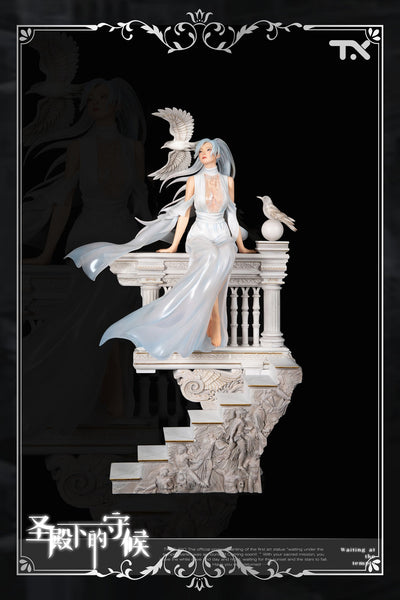 Waiting at the Temple (White Version) 1/4 Scale Statue