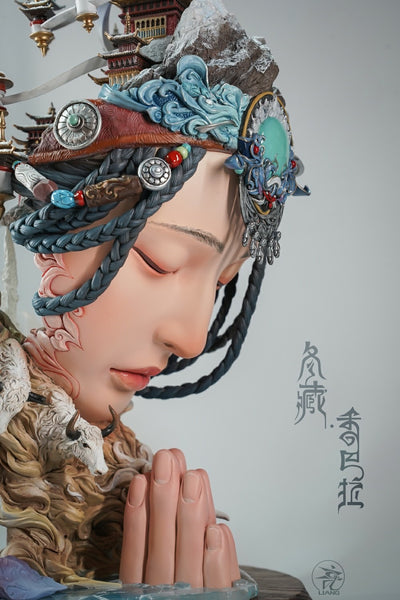 Winter Tibet Shambhala Statue (Painted Version)