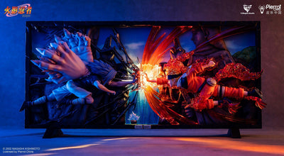 Naruto vs Sasuke at The Valley of The End Mural Statue