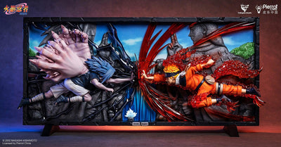Naruto vs Sasuke at The Valley of The End Mural Statue