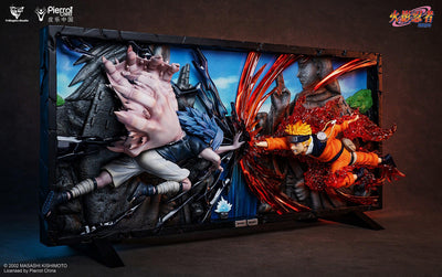Naruto vs Sasuke at The Valley of The End Mural Statue
