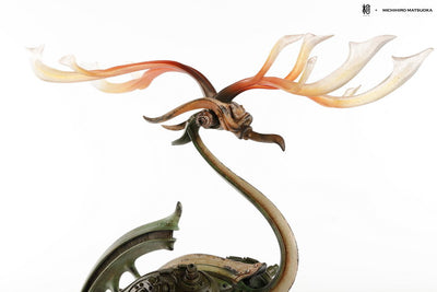 Bronze Crane with Antlers Statue