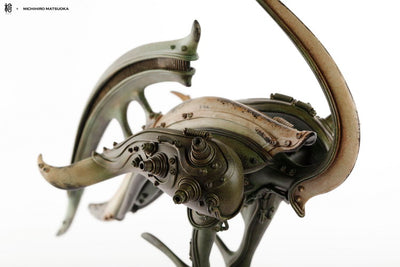 Bronze Crane with Antlers Statue