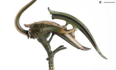Bronze Crane with Antlers Statue