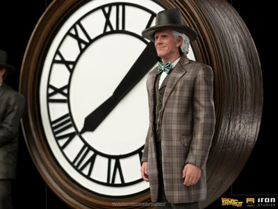Marty and Doc at the Clock Deluxe Art Scale 1/10