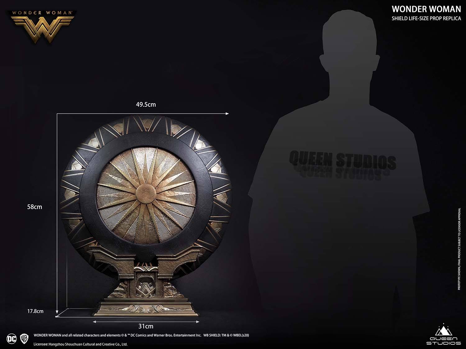 Wonder Woman Life Size Shield Polystone