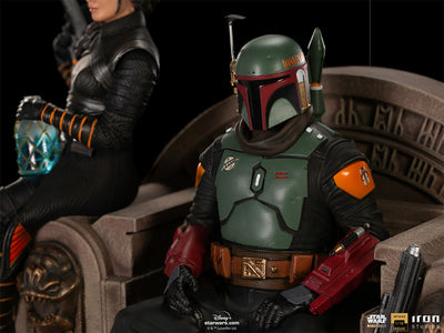 The Mandalorian - Boba Fett and Fennec Shand on Throne Deluxe Art Scale 1/10