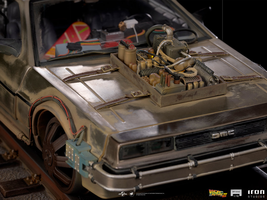 RETOUR VERS LE FUTUR 3 - Delorean Full Set - ArtScale 1/10 - 32cm