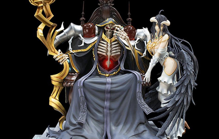 Ainz Ooal Gown & Albedo 1/4 Scale Statue SET