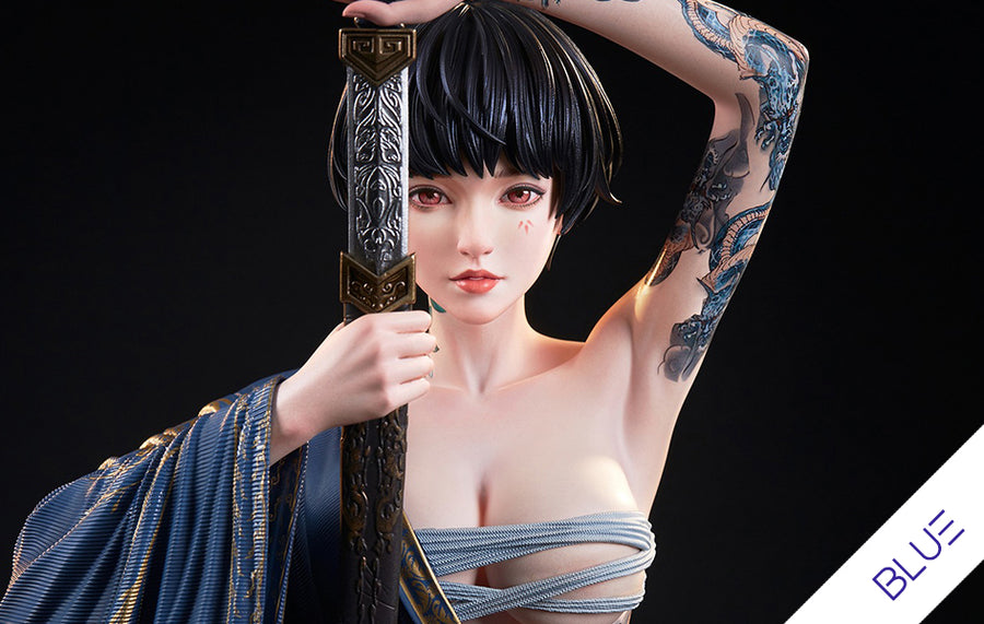 Ghostblade - Jade NAVY BLUE 1/4 Scale Statue