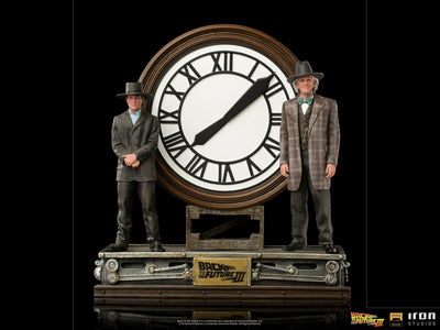 Marty and Doc at the Clock Deluxe Art Scale 1/10