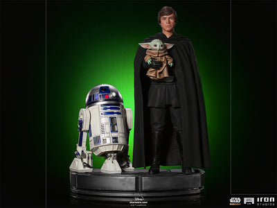 Luke Skywalker, R2-D2 and Grogu Legacy Replica 1/4 Scale Statue