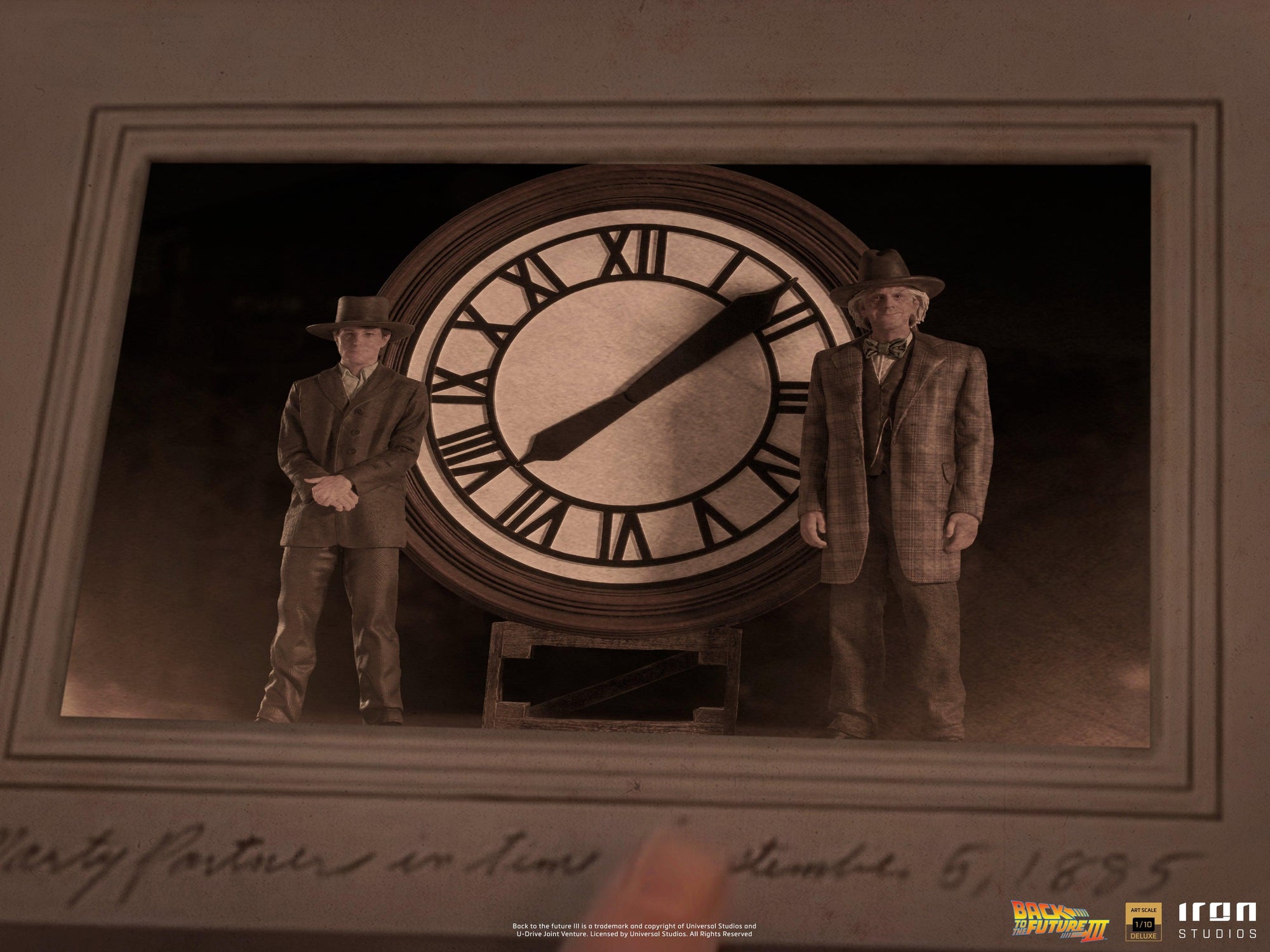 Marty and Doc at the Clock Deluxe Art Scale 1/10