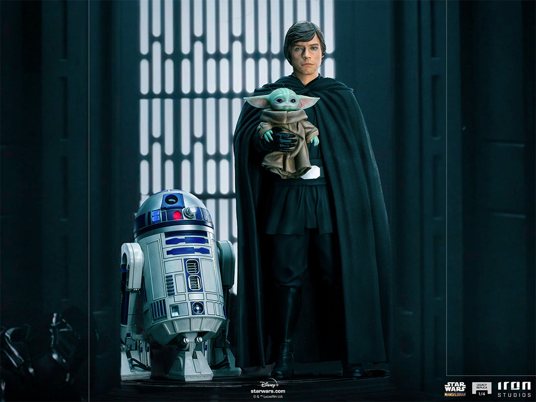 Luke Skywalker, R2-D2 and Grogu Legacy Replica 1/4 Scale Statue