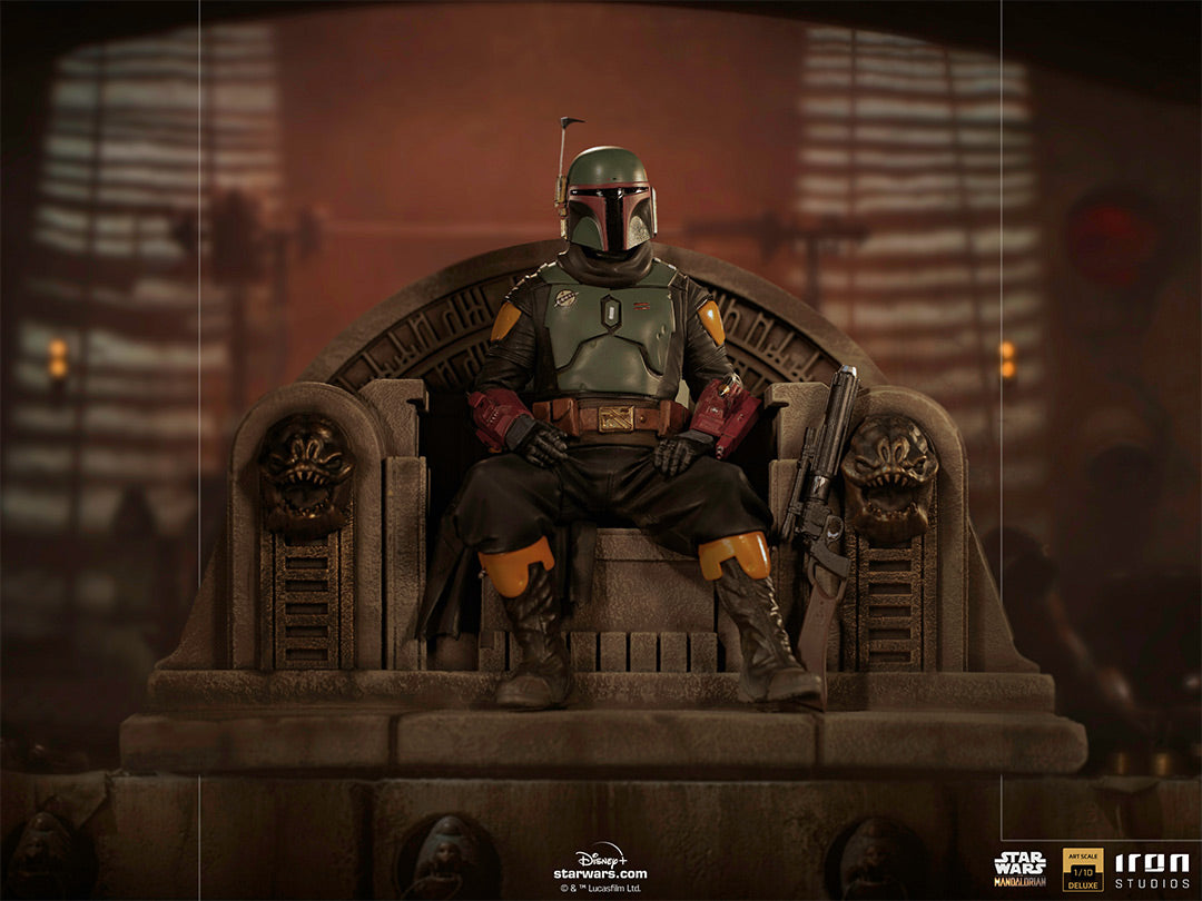 The Mandalorian - Boba Fett on Throne Deluxe Art Scale 1/10