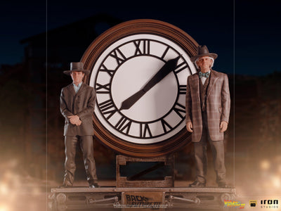 Marty and Doc at the Clock Deluxe Art Scale 1/10