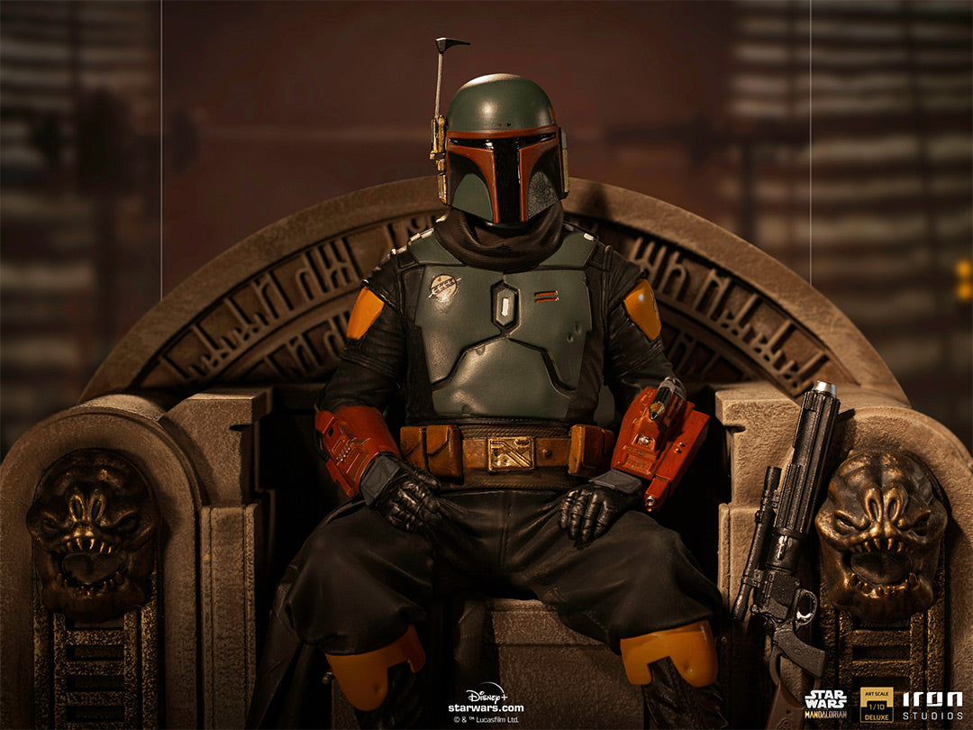The Mandalorian - Boba Fett on Throne Deluxe Art Scale 1/10