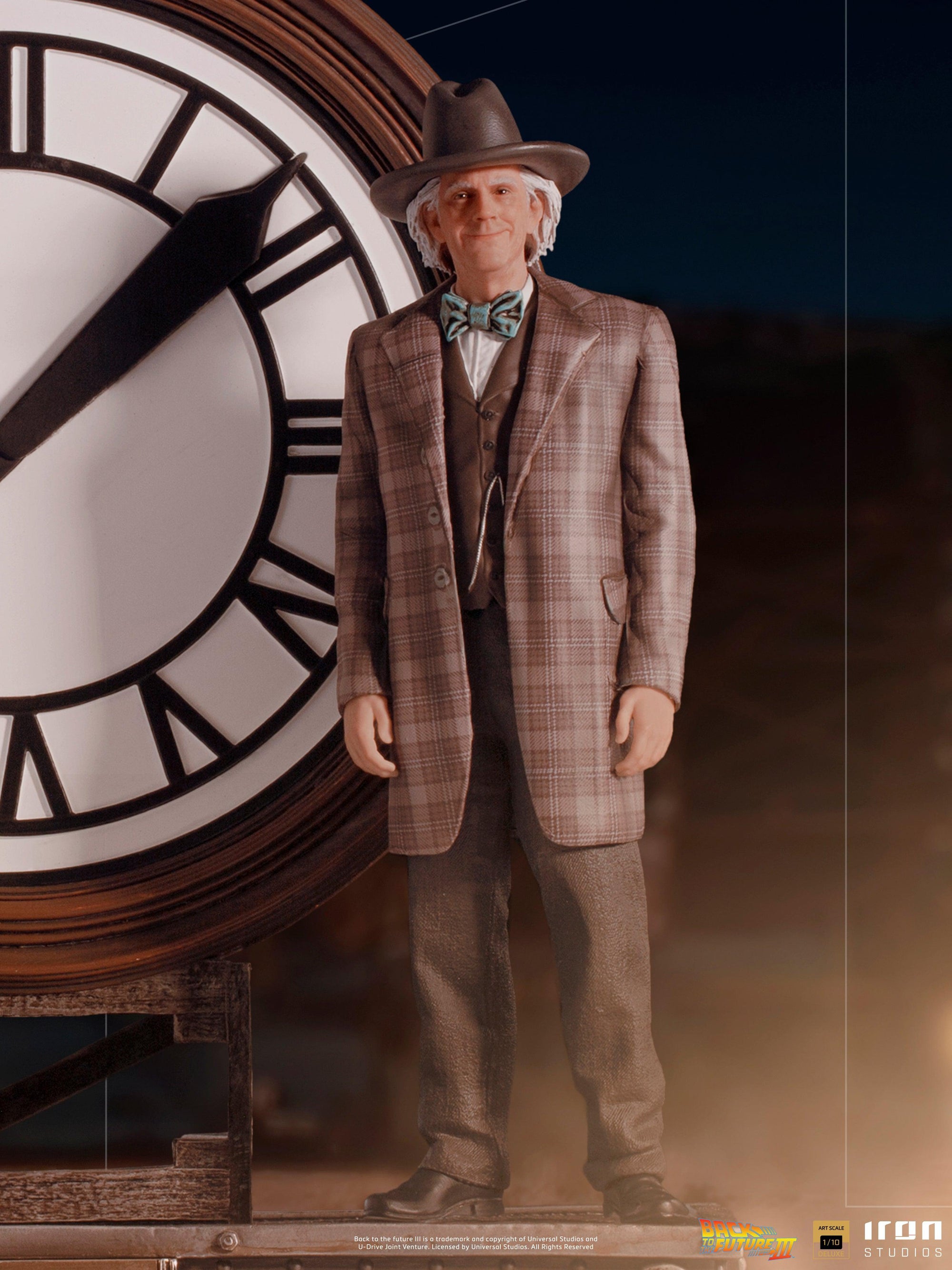 Marty and Doc at the Clock Deluxe Art Scale 1/10