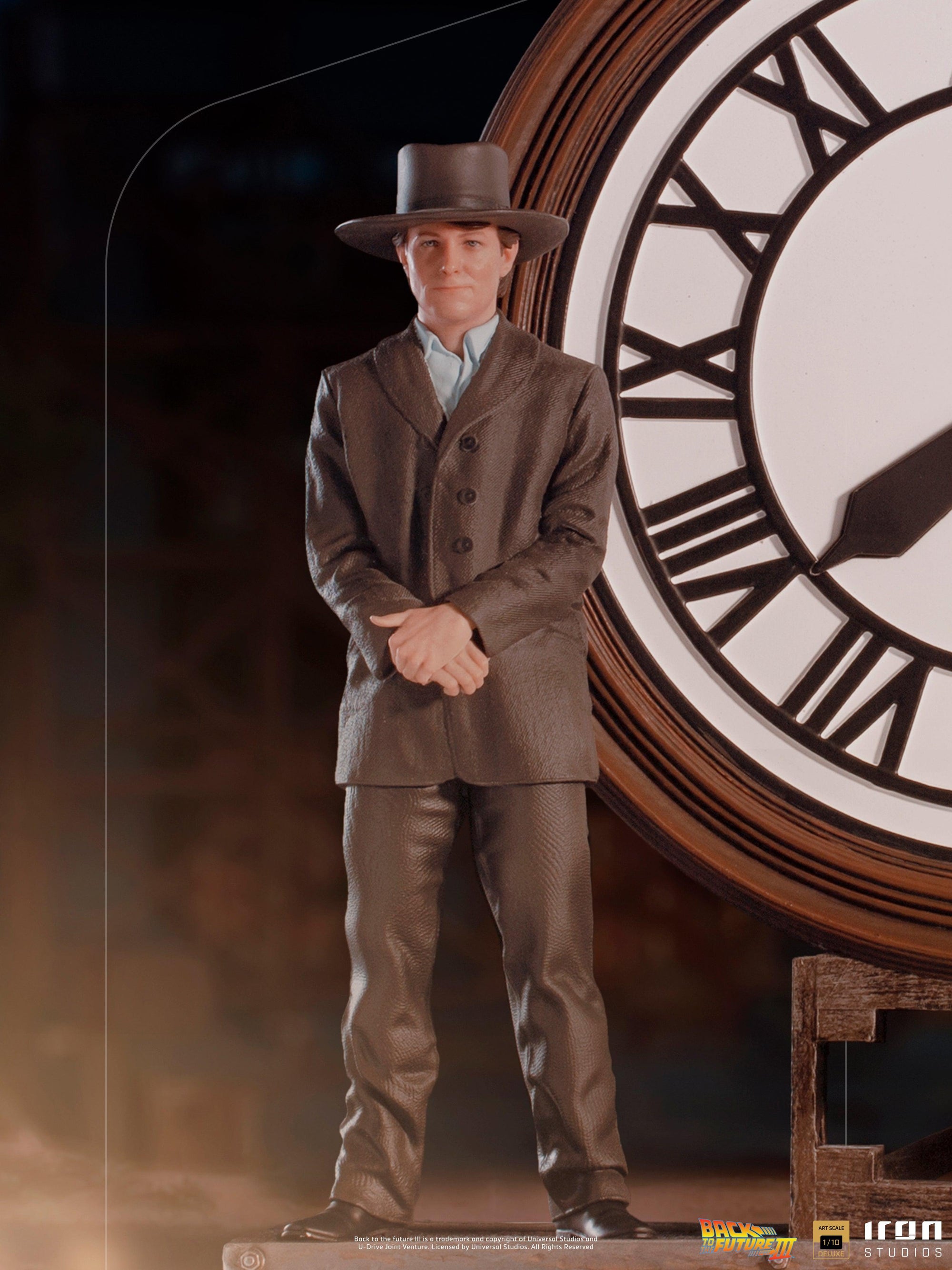 Marty and Doc at the Clock Deluxe Art Scale 1/10