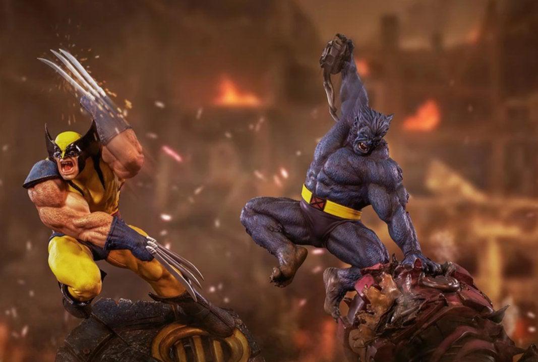 Battle Diorama Series Beast Vs Sentinel Statue