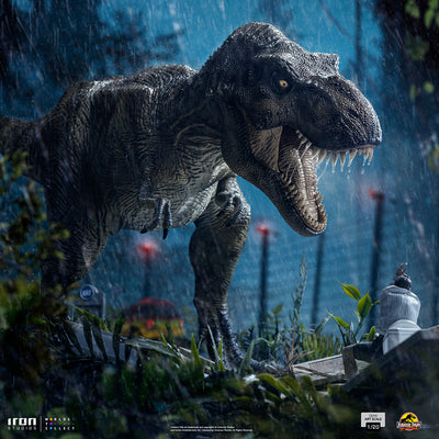 Jurassic Park - T-Rex and Donald Gennaro Demi Scale 1/20