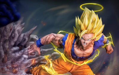 Dragon Ball Z: SS2 Goku Vs Majin Vegeta Statue