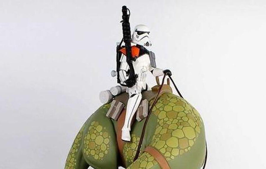 Sandtrooper On Dewback Maquette by Gentle Giant