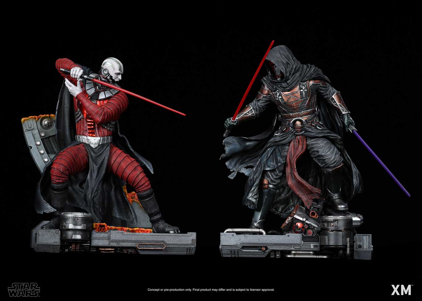 Darth Malak and Darth Revan 1/4 Scale Statue Set