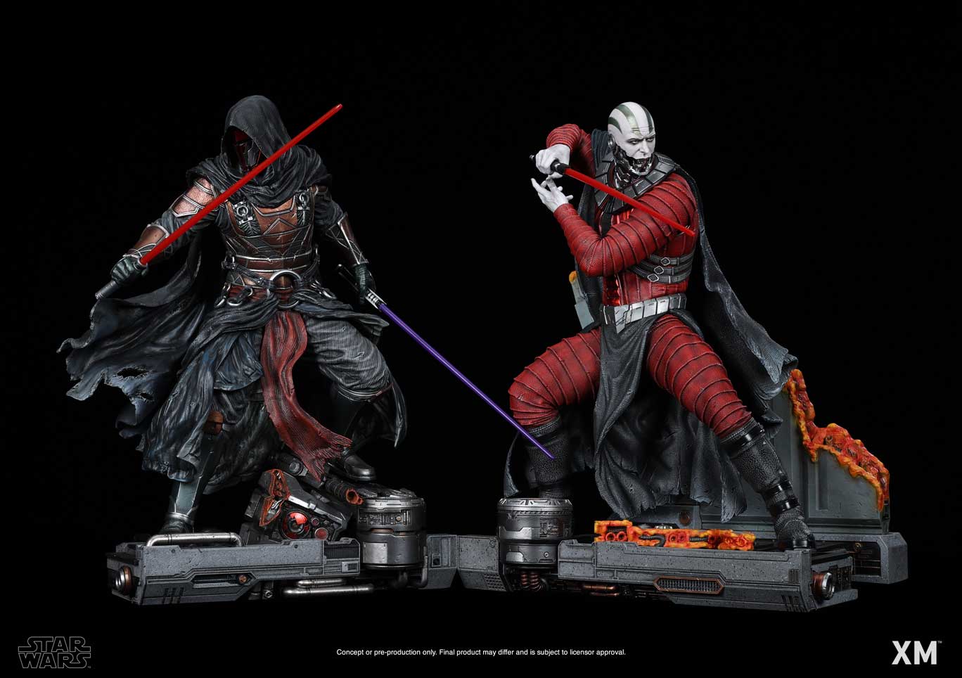 Darth Malak and Darth Revan 1/4 Scale Statue Set