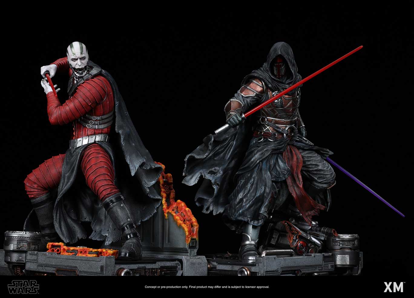 Darth Malak and Darth Revan 1/4 Scale Statue Set
