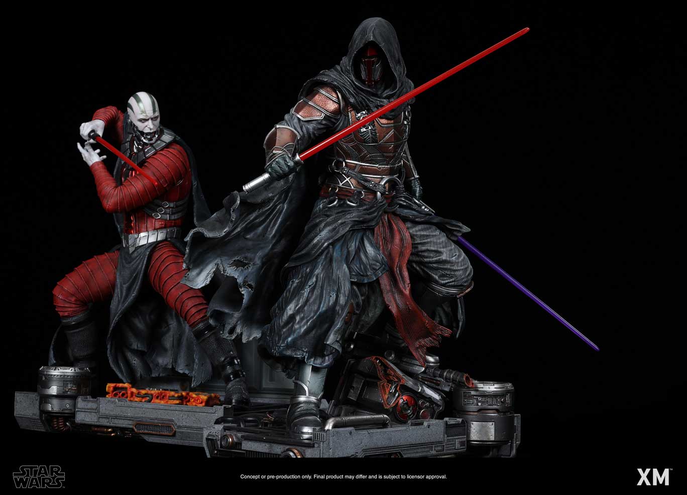 Darth Malak and Darth Revan 1/4 Scale Statue Set