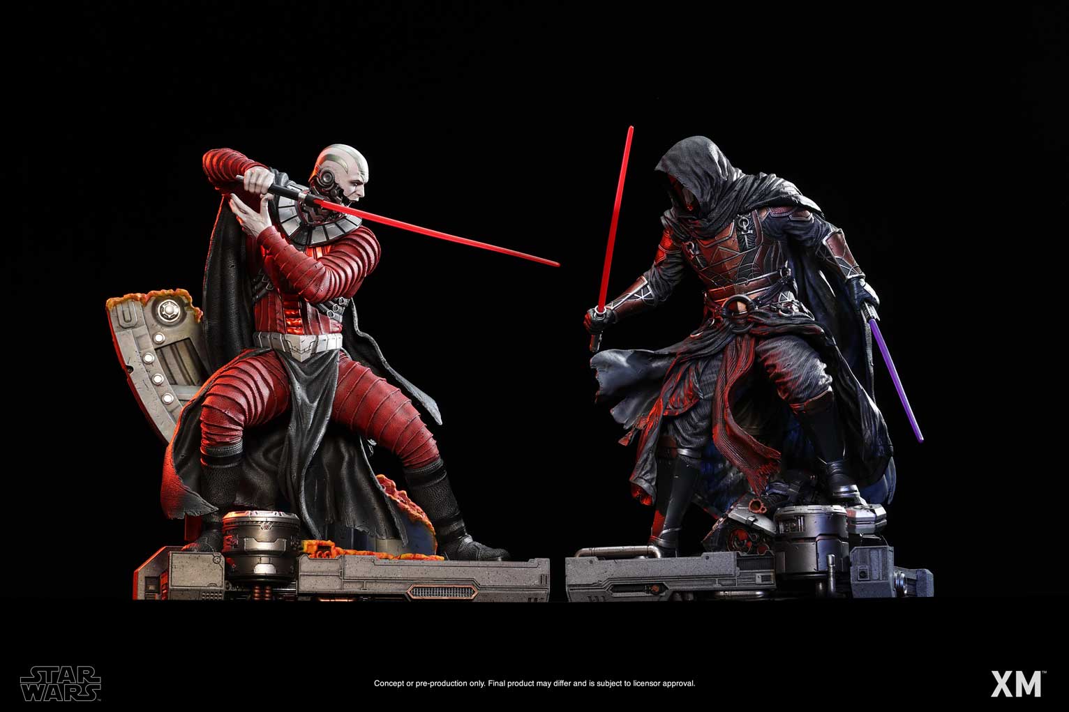 Darth Malak and Darth Revan 1/4 Scale Statue Set
