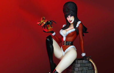 Elvira Scary Christmas Deluxe Maquette 1/6 Scale Statue by Tweeterhead