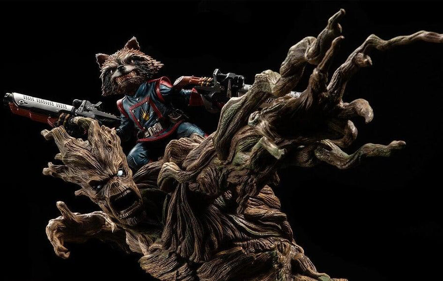 Rocket Raccoon & Groot 1/4 Scale Statue