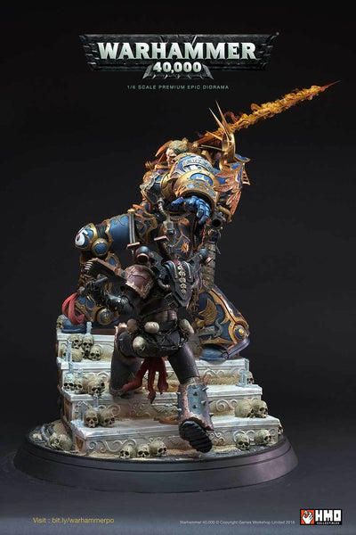 Warhammer 40,000: Guilliman vs Chaos Space Marine Statue Diorama