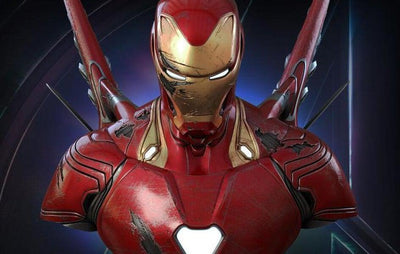 Avengers: Infinity War - Iron Man MK50 1:1 Scale Life-Size Bust - Battle-Damaged Version