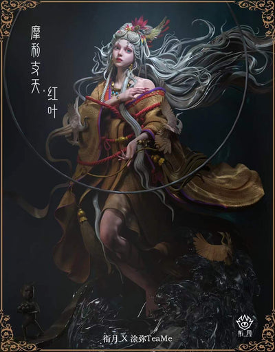 Red Leaf Girl Statue
