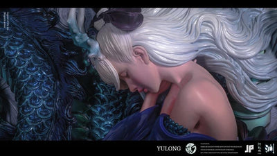 Sleeping With Dragon Deep Blue Statue