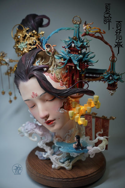 Summer Drunken Beauty - Flowery Pavilion (Painted Version) Statue