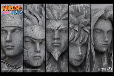 Naruto Shippuden - Hokage Rock (Stone Coloured Version) 3D Art Frame