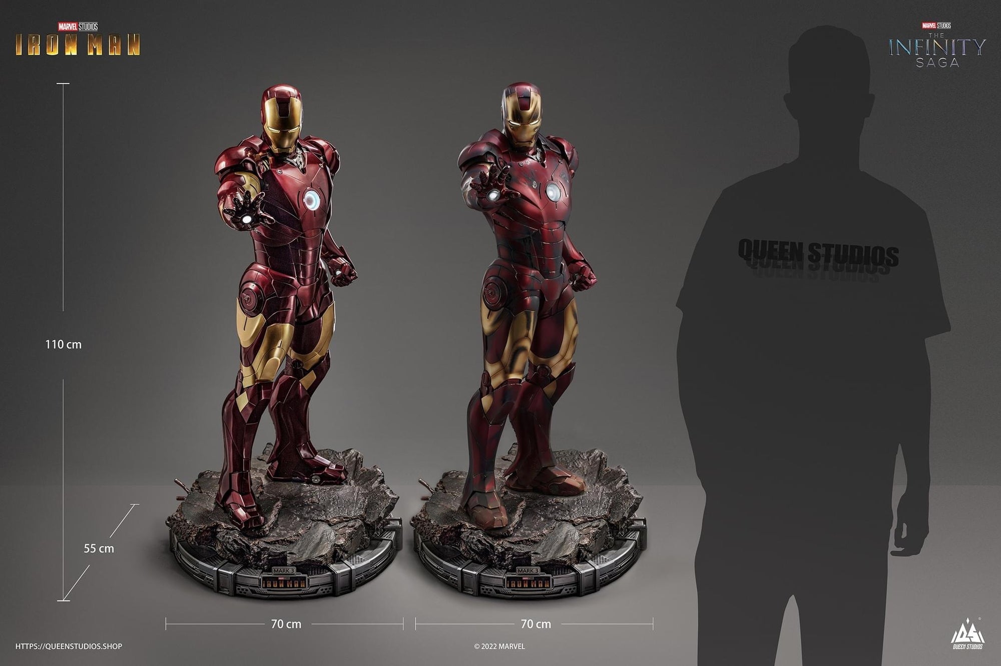 Iron Man Mark 3 (Battle Damaged) 1/2 Scale Statue