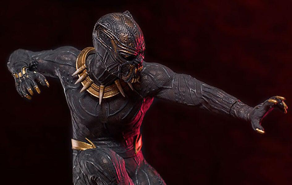 MARVEL statue Black Panther Deluxe 1/10 Art Scale en résine