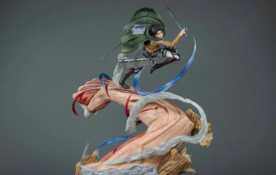 Levi Ackerman VS Female Titan Diorama Statue