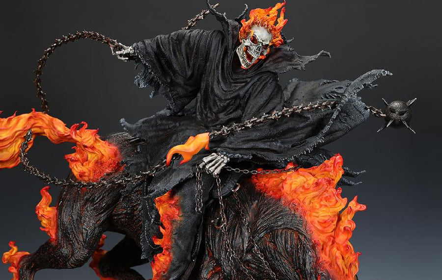 Ghost Rider On Horse 1/4 Scale Statue