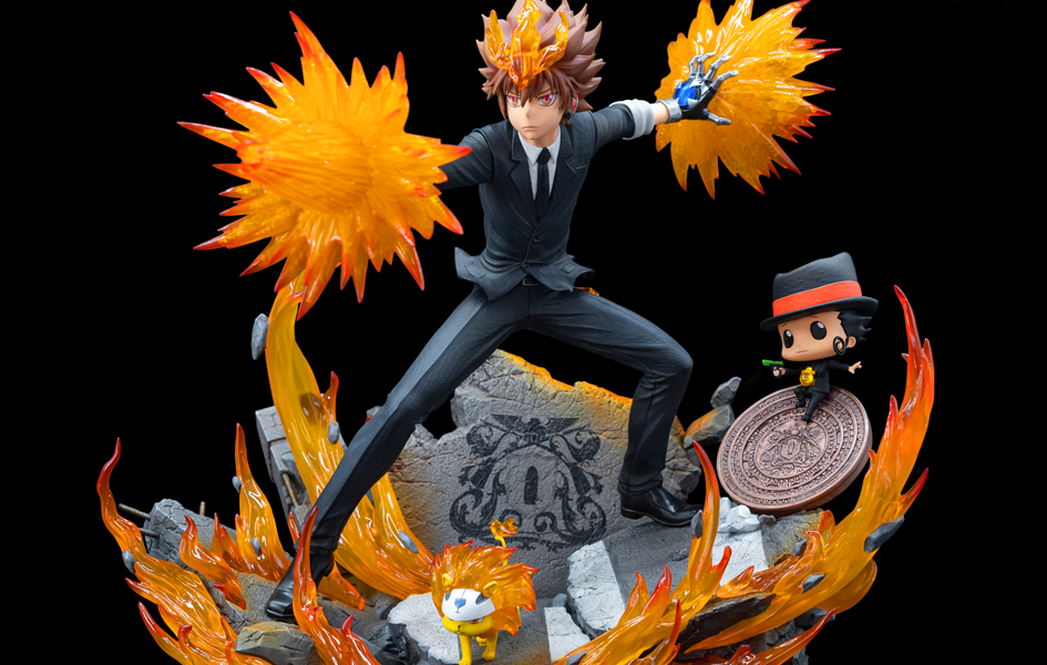 Hitman Reborn - Tsuna, Reborn, and Natsu 1/6 Scale Statue - Spec