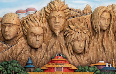 Naruto Shippuden - Hokage Rock (Full Coloured Version) 3D Art Frame